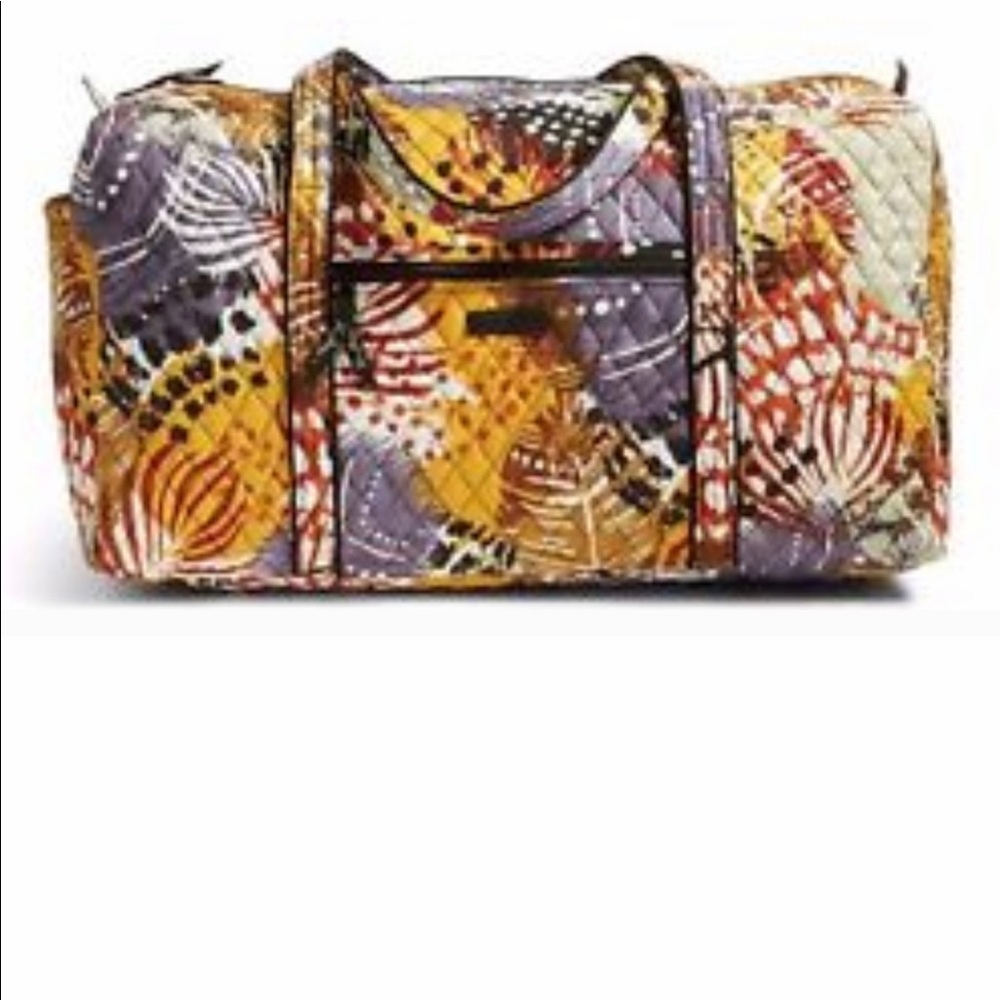 Vera Bradley Large Duffel Bag in Painted Feathers